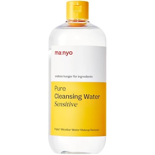 ma:nyo Pure Cleansing Water | Triple Micellar Technology for Sensitive Skin, Makeup Remover & Hydrating Cleanser, Korean Skincare 16.9 fl oz (500ml)