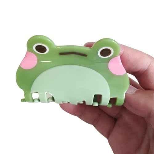 Novelty Small Green Frog Hair Clip,Acetate Hair Claw,Small Hair Clips for Women