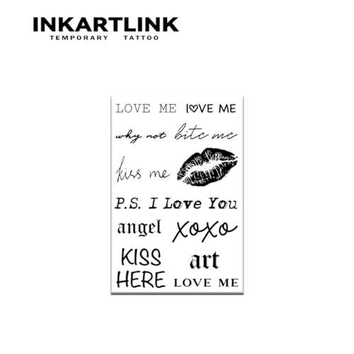 INKARTLINK Semi-Permanent Temporary Tattoos, 2 Sheets, Waterproof