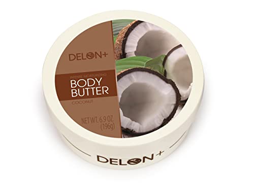 DELON Intense Moisturizing Body Butter, 6.9 Oz (Single) (Coconut)