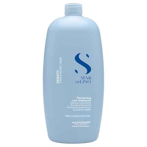 Alfaparf Milano Semi Di Lino Density Shampoo - Sulfate-Free Hair Thickening Shampoo - Gentle Cleansing Shampoo with Filler Complex - Protects & Hydrates for Long-Lasting Color