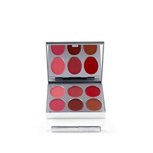 Jerome Alexander New Again Lipstick Palette & Retractable Brush, 6 Hot-Poured, Buildable & Blendable Smooth Matte Shades (Sexy Lips)