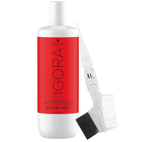 Igora Royal 6% 20 Volume Developer 1L + Tint Brush Bundle