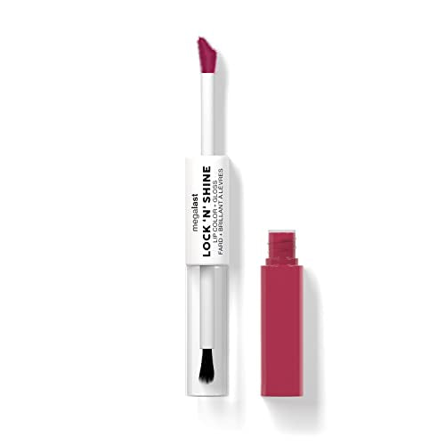 wet n wild Megalast Lock 'N' Shine Lip Color + Gloss Lipstick La Pink (Pack of 2)