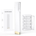 Sonic Dermaplane Razor for Women Face, 3-Speed Rechargeable Facial Hair Remover & Exfoliating Dermaplaning Tool, Gentle Face Shaver for Peach Fuzz, Smooth Skin Radiant Glow, with 4 Replacement Blades