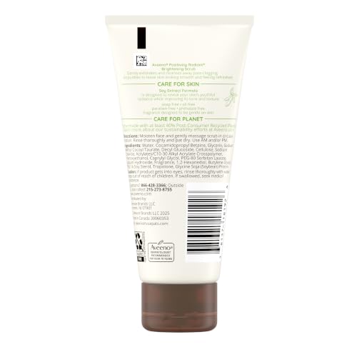 Aveeno Positively Radiant Exfoliating Facial Scrub 2 oz - Brightening & Gentle Skin Exfoliant