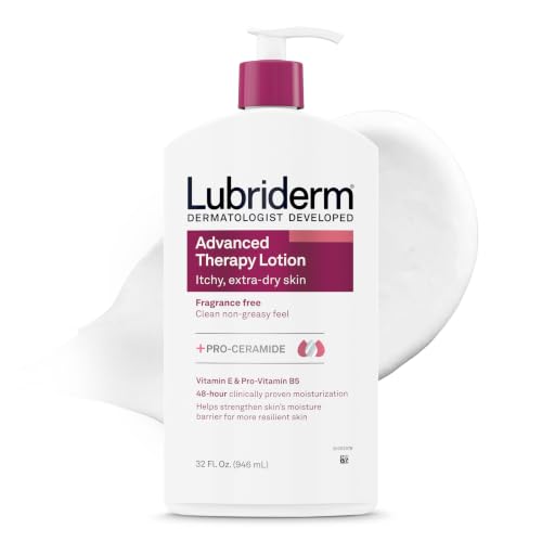 Lubriderm Advanced Therapy Body Lotion, 32 Fl Oz - Fragrance-Free Dry Skin