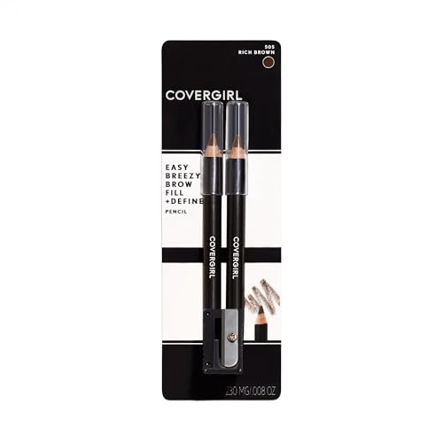 COVERGIRL Easy Breezy Brow Fill + Define Pencil, Pack of 2