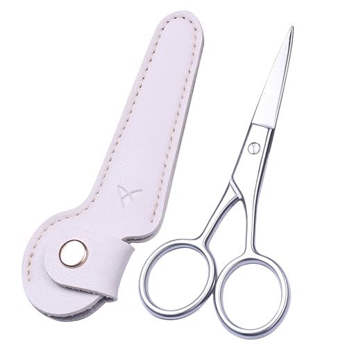 Women's 4-Inch Stainless Steel Eyebrow & Facial Hair Scissors - Small Beauty Trimmer