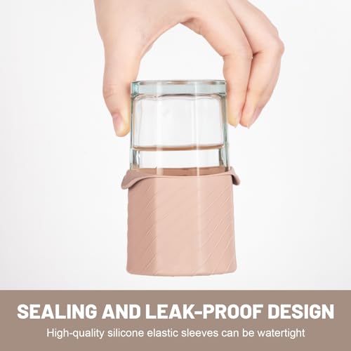 Silicone Leak Proof Bottle Covers for Travel - 8pc Set