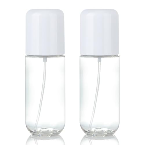 Bynccea Clear 2 Pack Travel Spray Bottles 3.4oz/100ml Refillable Fine Mist