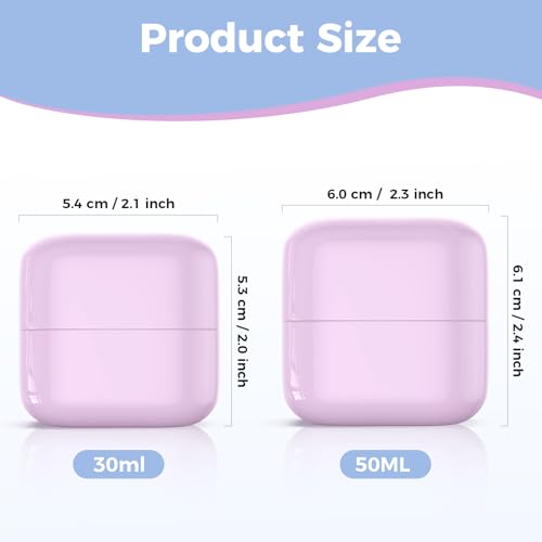 TSA Approved 1oz (30ml) Leak-Proof Travel Containers 4 Pack - Containers for Toiletries with 4 Spoons for Toiletries, Cosmetics, Face, Hand & Body Creams - TSA Compliant Travel Essentials