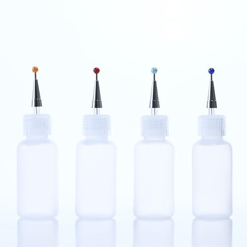 4-Pack 20ml Precision Applicator Bottles with Ultrafine Tips