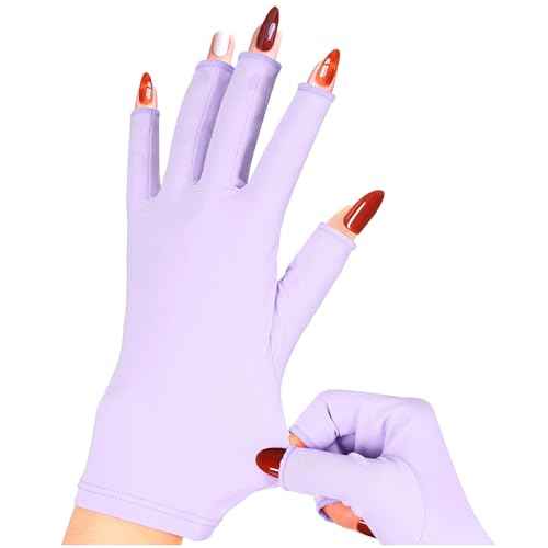 chemotex UV Nail Gloves, Professional UPF50+ Protection UV Gloves for Gel Manicures