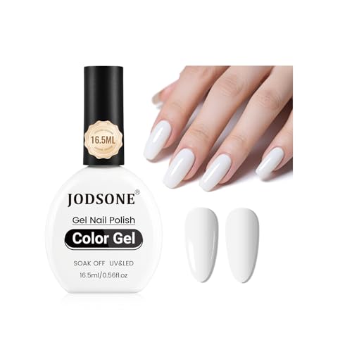Gel Nail Polish White 16.5ml for UV/LED Curing Home Salon Nail Art - Variation B02-1