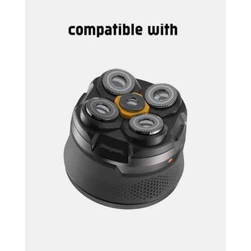 2PCS Head Shaver Replacement Heads for Microtouch Titanium Head Shaver MTTTBHS, 2 Cleaning Brush