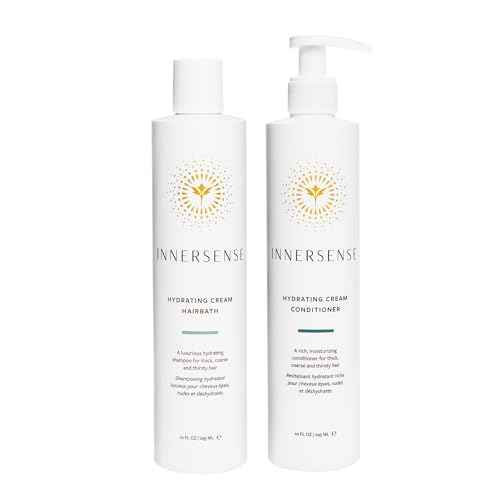 INNERSENSE Organic Beauty - Natural Hydrating Hairbath Shampoo + Cream Conditioner Duo | Non-Toxic, Cruelty-Free, Clean Haircare (10 fl oz each)