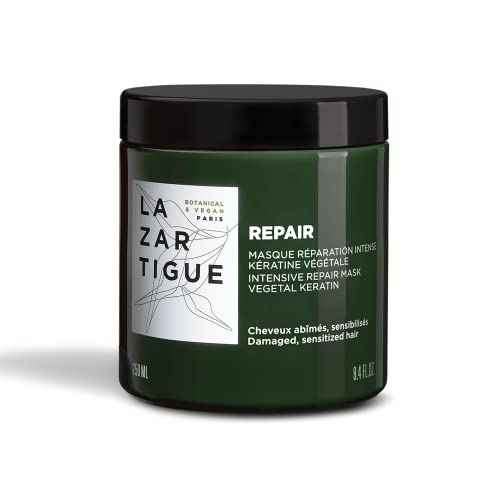 Lazartigue Repair Mask | Keratin Treatment for Damaged Hair | Restructures Hair Fiber & Reduce Split Ends | Vegan, Sulfate & Silicone Free