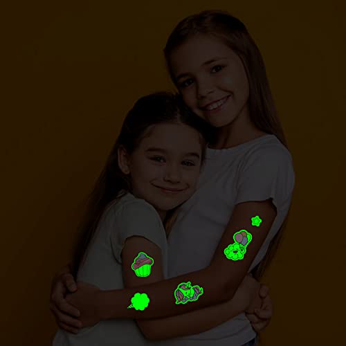 Partywind Luminous Glow Kids Temporary Tattoos, 370 Styles