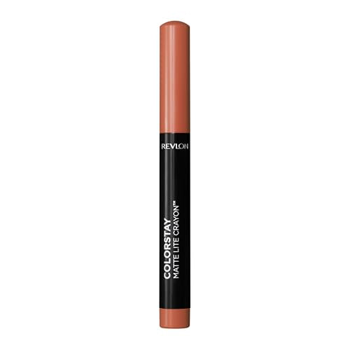 Revlon ColorStay Matte Lite Lipstick Crayon 001 Tread Lightly, Longwear Lip Color