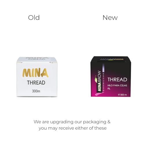 MINA iBROW Thread 1 Spool X 300m | Eyebrow Organic Cotton Thread |Tool for Upper Lip Chin Forehead Ibrow Hair Removal | for Perfect Eyebrow Sculpting | Pack of 1