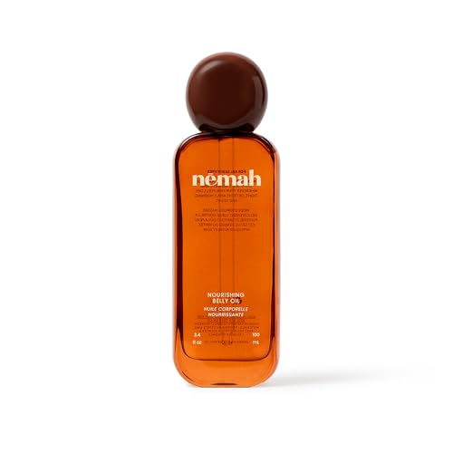 Nemah Pregnancy Belly Oil | Quick-Dry Stretch Mark Prevention, 3.4 Fl Oz