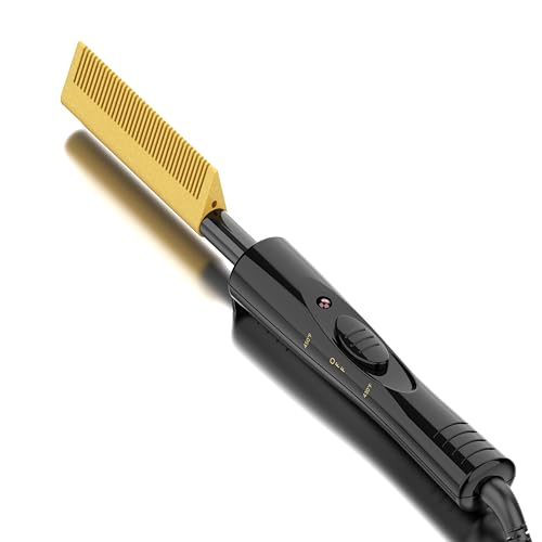Electric Hot Comb for Wigs & Black Hair, 450°F Ceramic