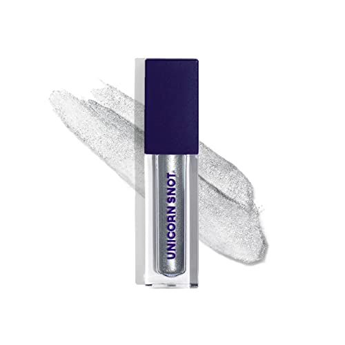 UNICORN SNOT Eyelighter: Liquid Eyeshadow | Makeup Buildable Glitter Eyeshadow | Metallic Eyes | Cruelty Free, 0.17oz/5mL (Bounce/Silver)