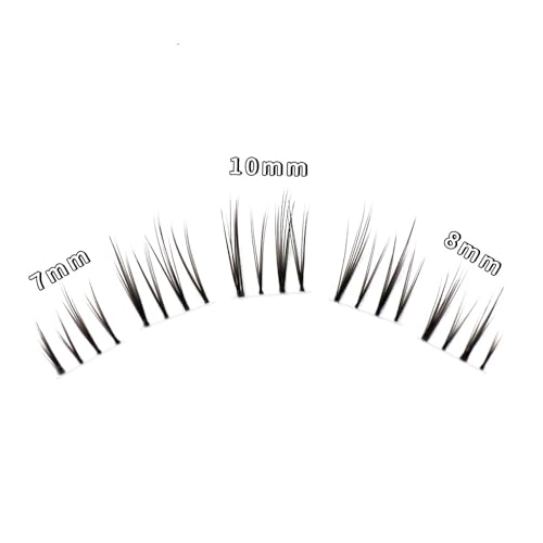 DIY Eyelash Extensions Natural 3D Effect Individual Lash 7-10mm Lashes 100 Clusters Volume Upper + Lower Lashes Mixed Set, Home Eyelash Extension C curl Lashes Wholesale Pack