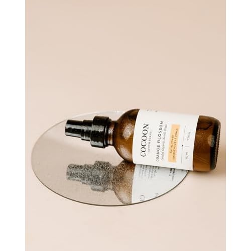 COCOON APOTHECARY Orange Blossom Facial Toner, Ecocert Cosmos Organic, Balance Oil Levels, Oily/Combination Skin, Calm + Cool, Orange Blossom (Neroli) Water, 3.3 fl oz