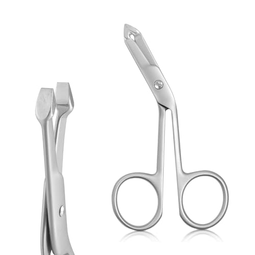 Professional Scissor Tweezers Stainless Steel Large Grip