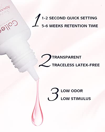 GOLLEEPRO Eyelash Extension Glue - 1-2 Sec Fast Dry, 7 Weeks