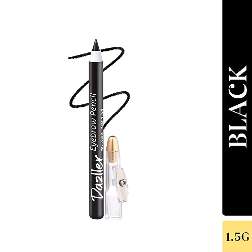 Dazller Eyebrow Pencil - Precision Black, 8-Hour Wear