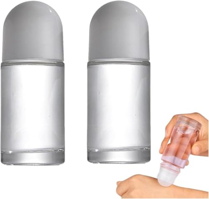 50ML Glass Roller Bottles - Set of 2 Leak-Proof Essential Oil Containers