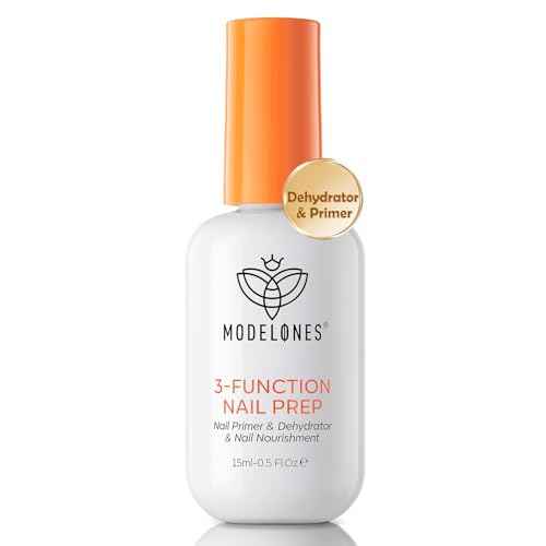 modelones Nail Dehydrator and Primer, 3-in-One HEMA-Free Nourishing Prep for Acrylic & Gel Nails, Supports Growth