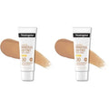 Neutrogena Purescreen+ Tinted Sunscreen for Face with SPF 30,Broad Spectrum Mineral Sunscreen with Zinc Oxide and Vitamin E,Water Resistant,Fragrance Free,Medium,1.1 fl oz,(Pack of 2)