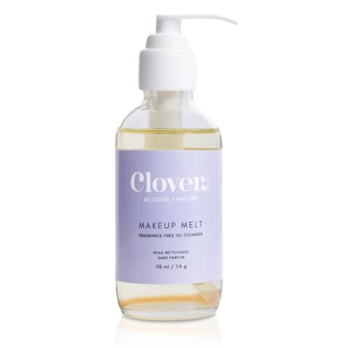 Clover Makeup Melt Milky Cleansing Oil | Gentle Makeup Removal, Skin-Friendly Formula and Residue-Free Rinse | Cruelty-Free & Vegan Face Oil - 4 oz (118 ml)
