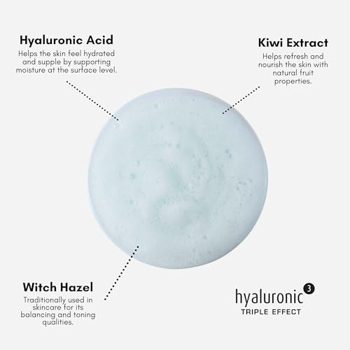 ?tre belle Hyaluronic Triple Effect Tonic Mousse, Skin Care for Women, Hydrating Toner Foam, Made with Hyaluronic Acid, Witch Hazel & Kiwi Extract for All Skin Types, 100 mL