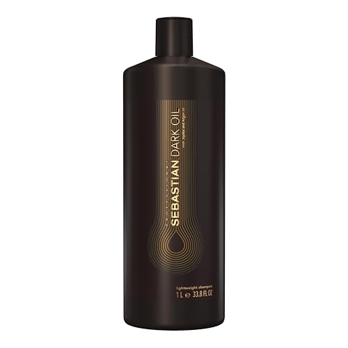 Sebastian Professional Dark Oil Lightweight Shampoo | Infused with Jojoba & Argan Oil for Silky, Smooth Hair