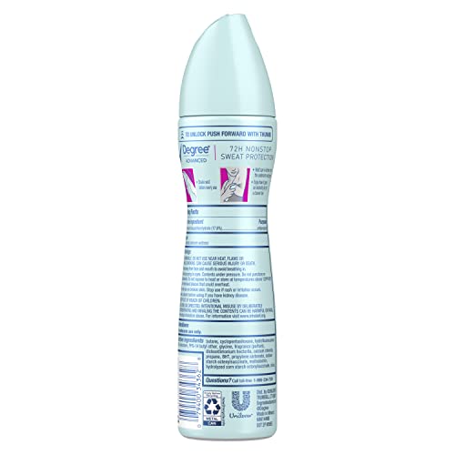 Degree Advanced Antiperspirant Deodorant Dry Spray 72-Hour Protection, Pack of 3