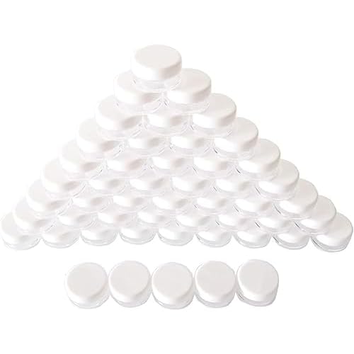 100pcs Clear Cosmetic Jars, 5g Transparent Plastic Rectangular Cream Containers with Lid, Ideal for Makeup, Lip Balm, Lotion, Craft Items