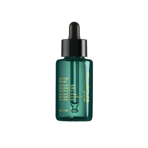 Shu Uemura Art of Hair Ultimate Reset Extreme Repair Oil Concentrate - Lightweight Oil, Seals Split Ends, Amplifies Shine, Repairs extremely Damaged Hair, 1.7 Fl Oz