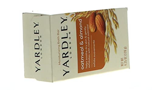 Yardley London Oatmeal and Almond Naturally Moisturizing Bath Bar, 4.25 oz. (Pack of 12)