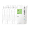 simplehuman Cucumber Moisturizing Liquid Hand Soap Refill Pouch, 34 Fl. Oz, Pack of 6