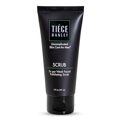 Tiege Hanley Exfoliating Face Wash for Men, 2 Oz - Gentle Face Scrub for Deep Pore Cleansing, Detoxifies & Removes Dead Skin Cells - Refreshing Facial Exfoliator for Dry or Sensitive Skin