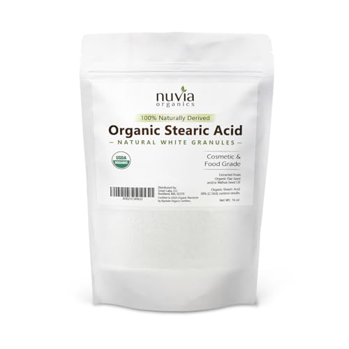 Organic Stearic Acid 16oz - USDA Certified, Plant-Based
