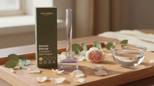 Gin Amber Beauty 0.25mm Derma Stamp - Stainless Steel Skincare Tool