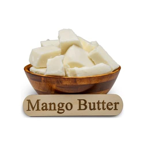 Plant Guru Raw Mango Butter 8 oz. Bar - 100% Pure Natural Unrefined - Great for Skin and Hair Growth. DIY Soap Making, Body Butter, Lotions and Creams.