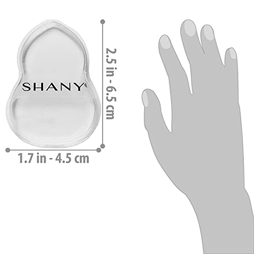 SHANY Stay Jelly Silicone Sponge - Clear & Non-Absorbent Makeup Blending Sponge for Flawless Application with Foundation - HOURGLASS (Pack of 2)
