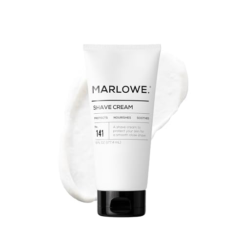 MARLOWE. No. 141 Shave Cream 6 oz, Conditioning Shaving Cream with Shea Butter & Coconut Oil, Smooths & Protects for a Close Shave, Aloe Citron Scent